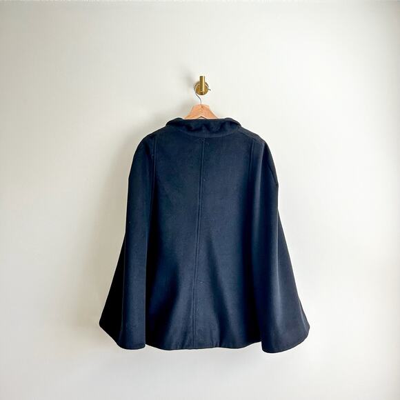 Cocoon By Elizabeth Geisler High Street Swing Cape Coat Black 12 - Picture 4 of 7